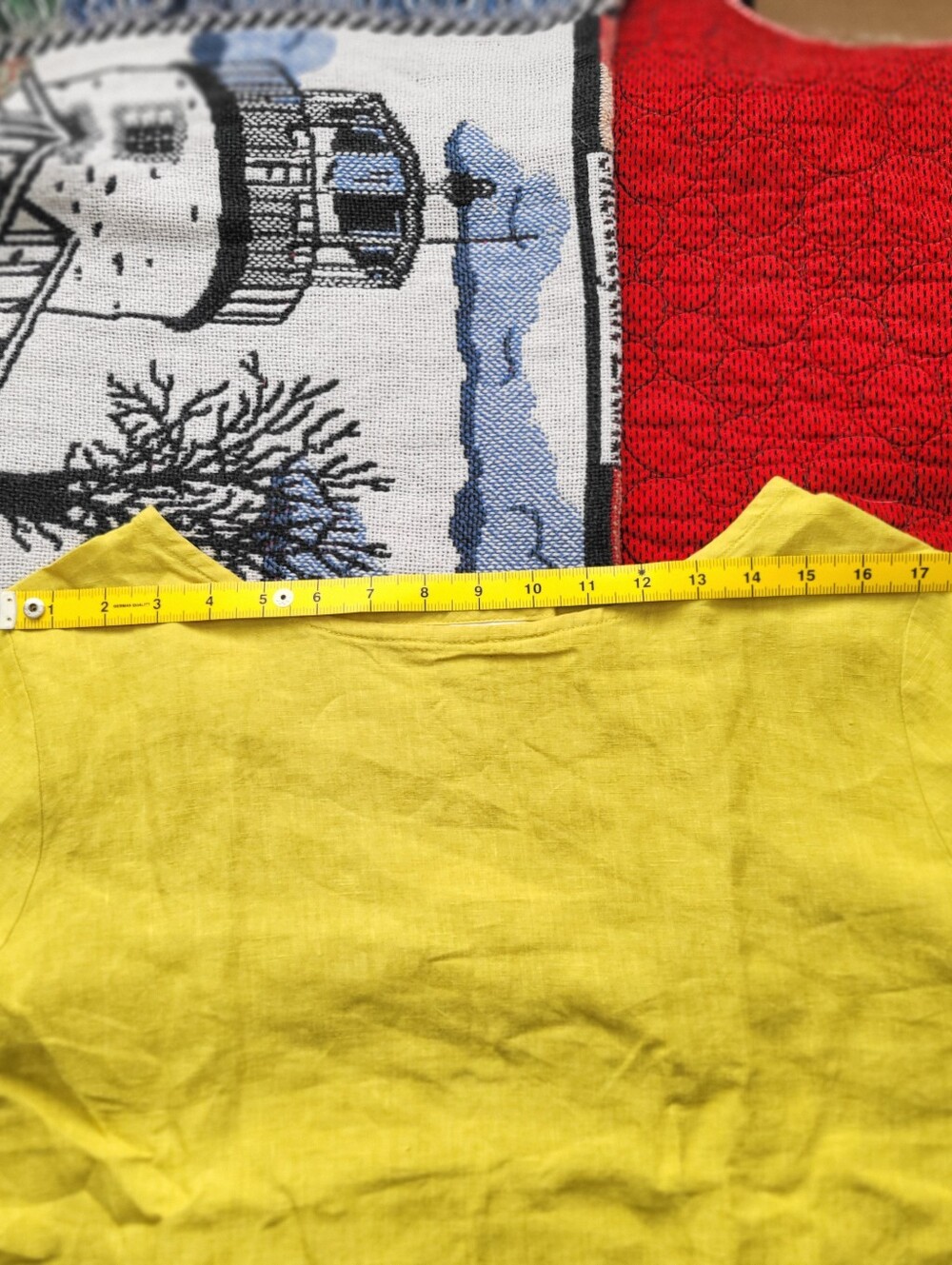 BRYN WALKER Frida Light Linen Bell-Sleeve Top in Chartreuse - Picture 10 of 16